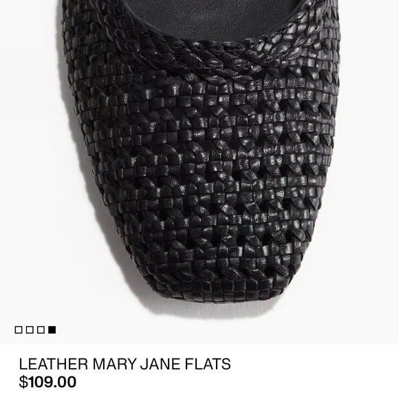 NEW H&M Leather Mary Jane Flats (8) - Picture 4 of 6